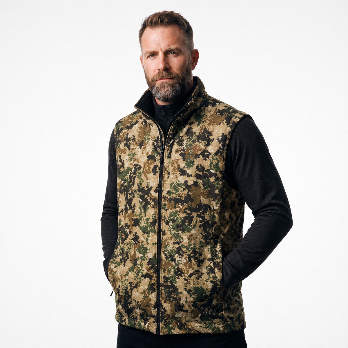 ACTIVE STRETCH CAMO VEST INSULATED