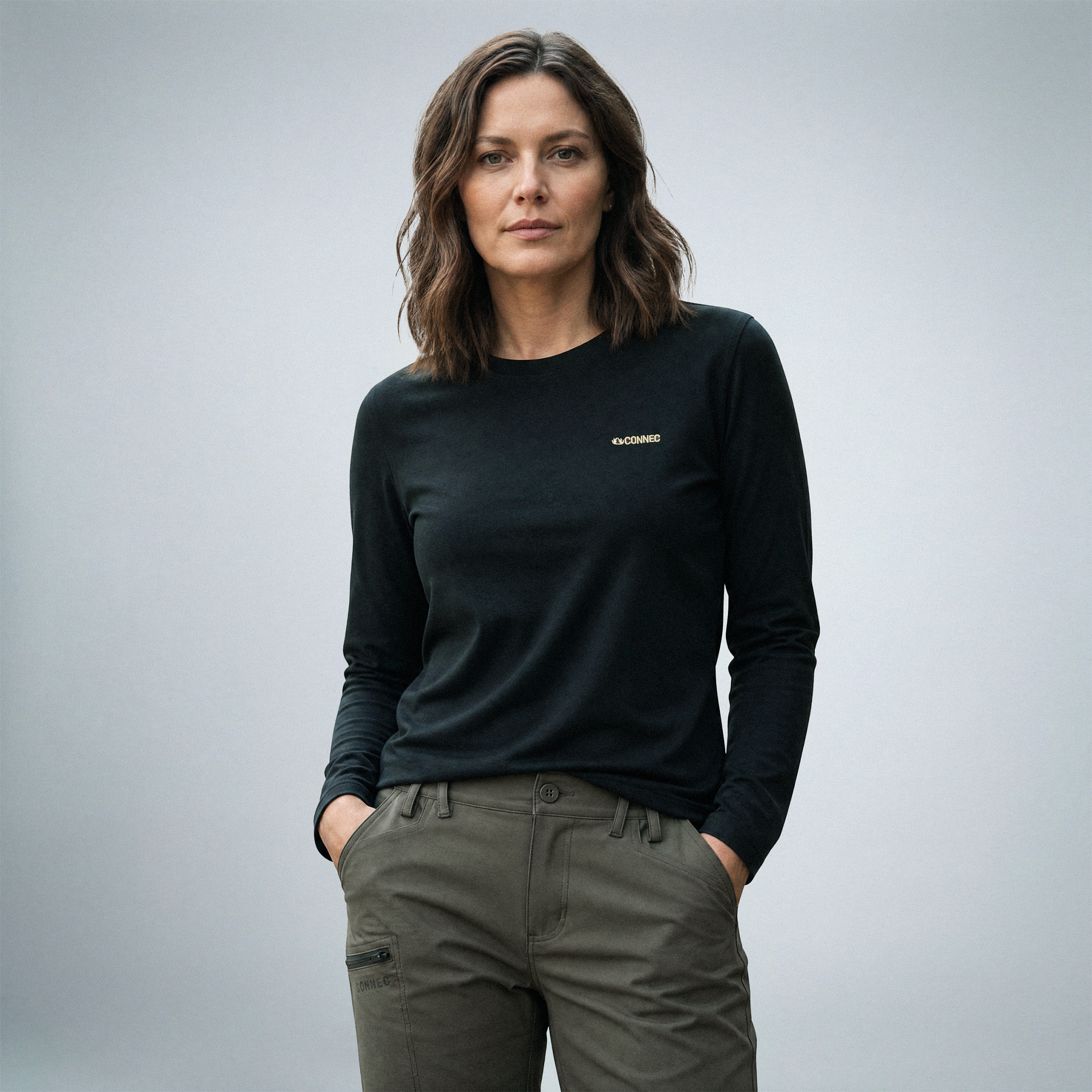 W CONNEC LS CREWNECK